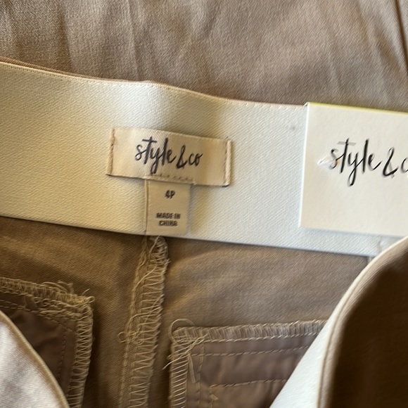 Style & Co cream/light beige straight leg pants - Picture 2 of 4